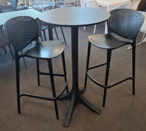 Finn Indoor Outdoor Bar Table + 2 Finn Barstools