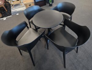 Finn Indoor Outdoor Dining Table + 4 Zoe Chairs