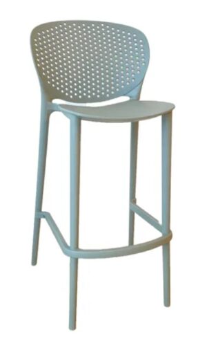 Finn Indoor Outdoor Barstool Moss Grey 535X535X104