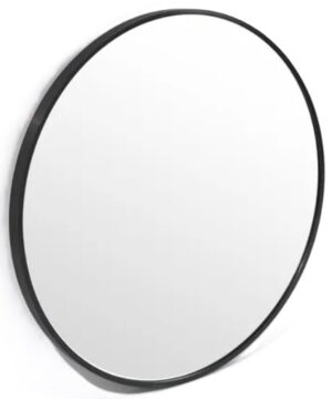 Bella Round Wall Mirror 60Cm Black