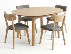 Foxton Round Ext Table 105X105 + 4 Foxton Chairs