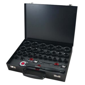 Powerbuilt 1/2In 30Pc Metric Dual Impact Socket Se