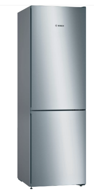 Bosch 351L Fridge Freezer Stainless 186Hx60Wx66Dcm