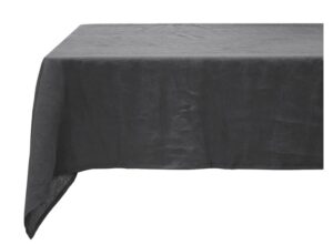 French Linen Tablecloth 150X275 Charcoal