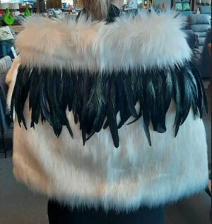 Korowai Aoraki Black Feathers Half Length 100X50H