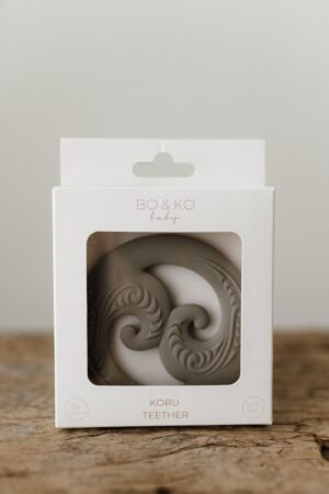 Bo & Ko Baby Koru Teether Olive