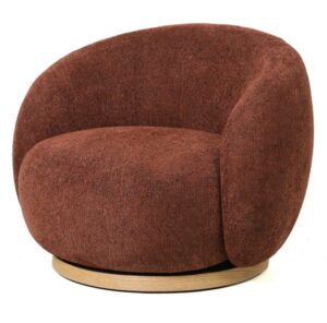 Maimi Swivel Chair Xl Burnt Ochre Fabric 995X870