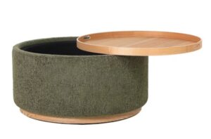 Miami Tray Ottoman Xl Moss Green Fabric 850X850