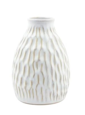 Layla White Vase 14Cm High