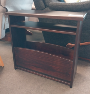 Rakaia Large Magazine Rack with Shelf Chocolate