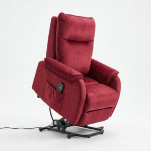 Luxe 1 Motor Lifter Chair In Ruby Velvet