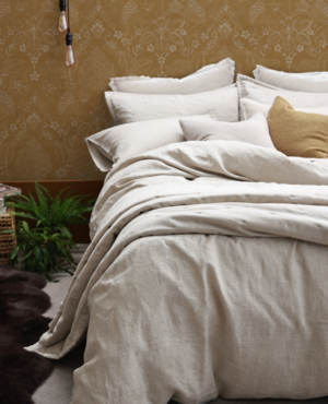 Laundered Linen Natural Super King Duvet Set
