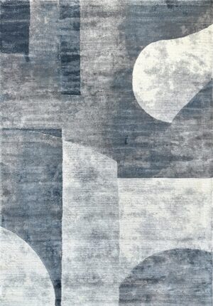 Malta Graphic Blues & Greys 1.6X2.3 Large Rug