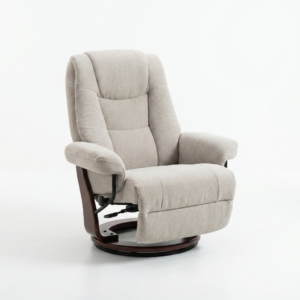 Maui Recliner & Swivel W/Int Stool New Grey Fabric