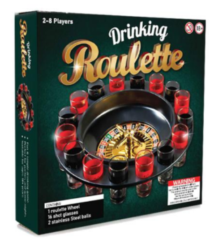 Drinking Roulette Set With 16 Shot Glasses