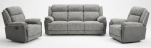 Mckenzie 3 + 1 + 1 Electric Recliner Suite Dk Grey