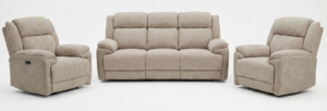 Mckenzie 3 + 1 + 1 Electric Recliner Suite Lt Grey