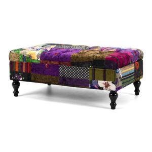 Patchwork Storage Ottoman 107X65X44H