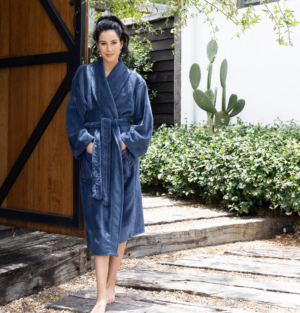 Denim Microplush Robe L/Xl