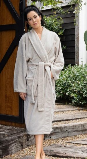 Stone Microplush Sml/Med Robe