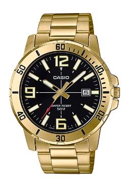 Casio Classic Gold Black Analogue Watch