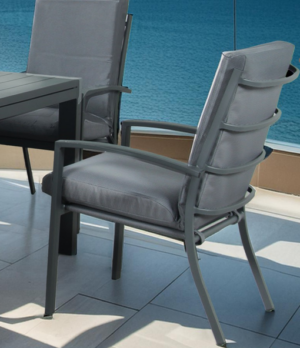 Matzo Gunmetal High Back Dining Chair 600X725X925