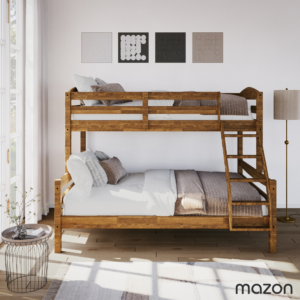 Single Over Double Bunk Set Acacia Wood