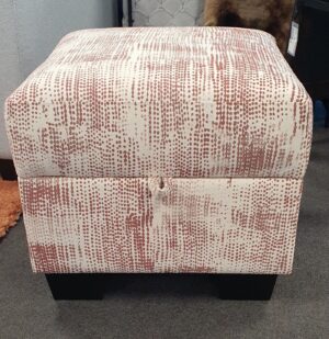 Napier Storage Ottoman 500X500 Taru Coral Fabric