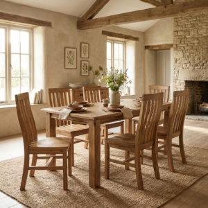 Oberon 1800 Dining Suite With 6 Timber Chairs