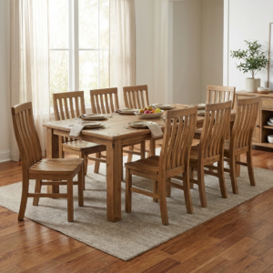 Oberon 2100 Dining Suite With 8 Timber Chairs