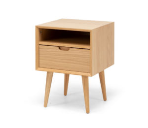 Oslo 1 Dr Oak Bedside Cab 430X410X581H