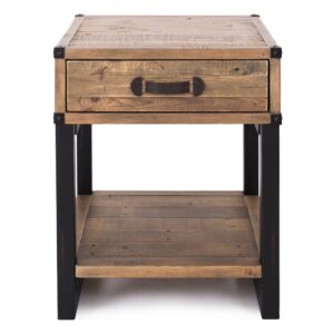 Flint Industrial Lamp Table 500X500X620H