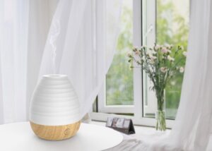 Papillon Aroma Diffuser With Wood Base