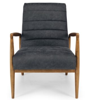 Alan Arm Chair In Night Shadow With Oak Arms