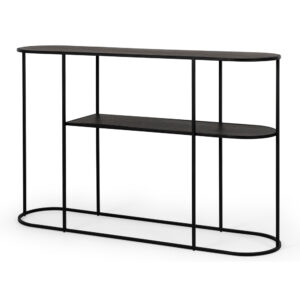 Deco Console Table Black Oak 120X30X76H