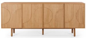 Arc Sideboard Natural Oak 2000X450X800H