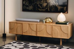 Arc Tv Stand Natural Oak 1800X450X550H