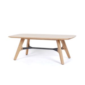 Flow Oak & Brushed Metal Coffee Table 1100X550X400