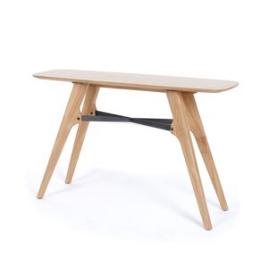 Flow Oak & Brushed Metal Console Table 1200X400X76