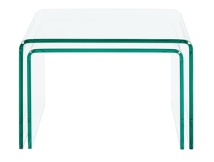 Ghost Glass Nest Of 2 Tables 50X45X33H + 45X45X30
