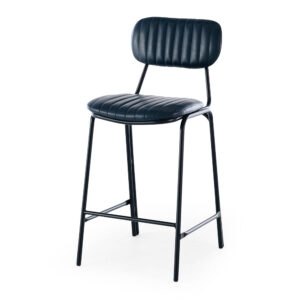 Datsun Vintage Blue Barstool Pu & Metal