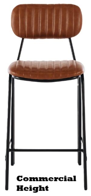 Datsun Vintage Tan Commercial Height Barstool Pu