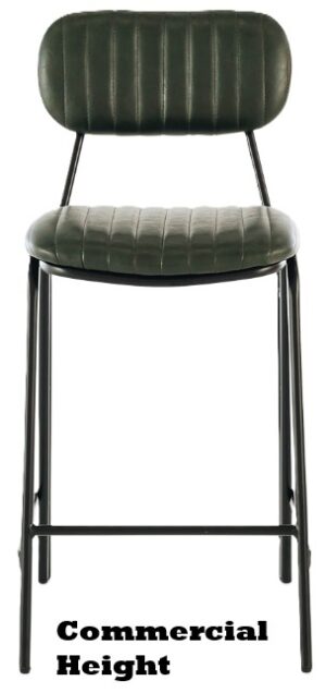 Datsun Vintage Green Commercial Height Barstool Pu
