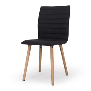 Liva Black Dining Chair With Oak Legs 1 Only