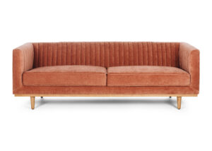 Madison 3 Seater In Amber Rose Velvet Fabric