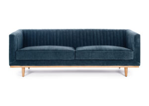 Madison 3 Seater In Blue Strata Velvet Fabric
