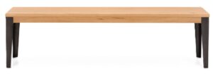 Karel Bench Seat 1.7X0.4 Solid Oak Metal Legs