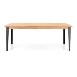Karel 2Mx1M Dining Table Solid Oak Metal Legs