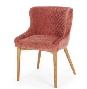 Paris Dining Chair In Amber Rose Velvet