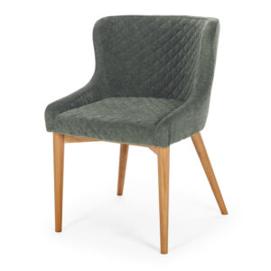 Paris Dining Chair In Spruce Green Velvet